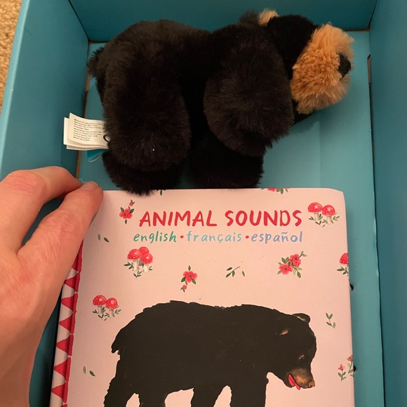 Animal Sounds Board Book + Mini Bear Plush Toy - Picture 12 of 12